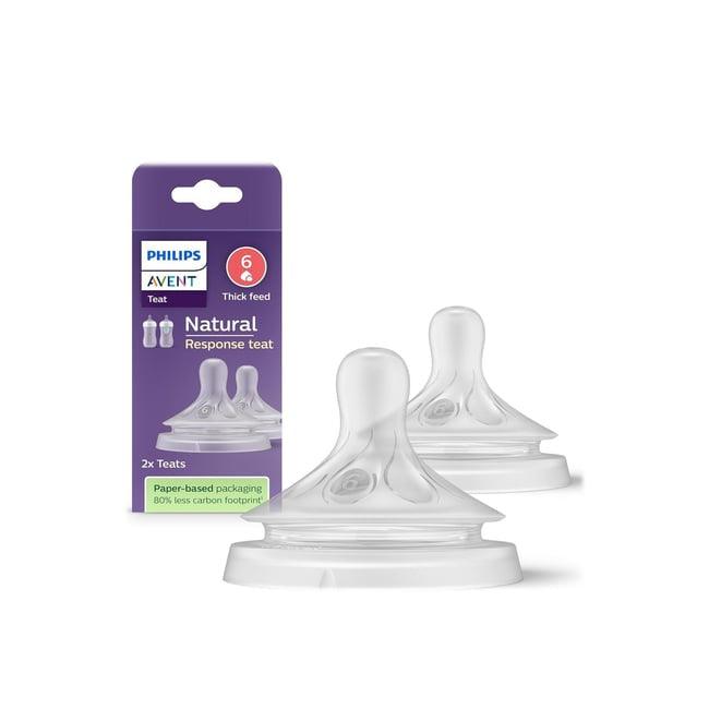 Tétines Philips Avent Natural Response – Débit Épais N°6 (Lot de 2)