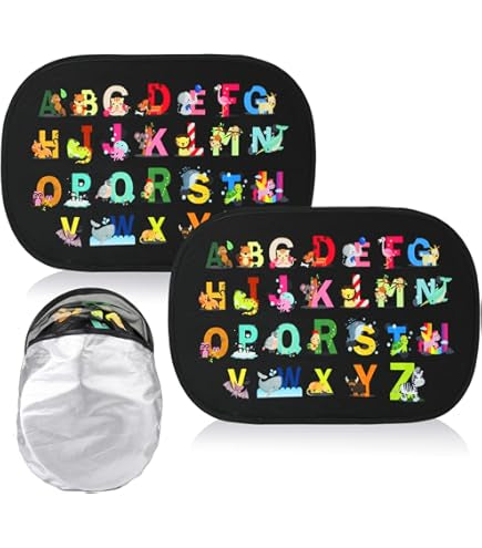 Pare-Soleil Enfant avec Dessins Amusants – Protection UV et Divertissement en Voiture
