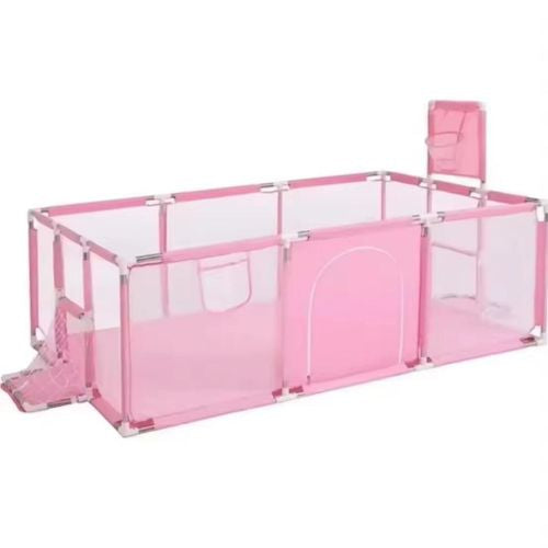 Parc de jeu rose xxl avec panier