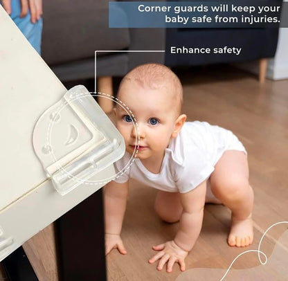 Protection Coins de Table Bébé – Lot de 4 – Transparent