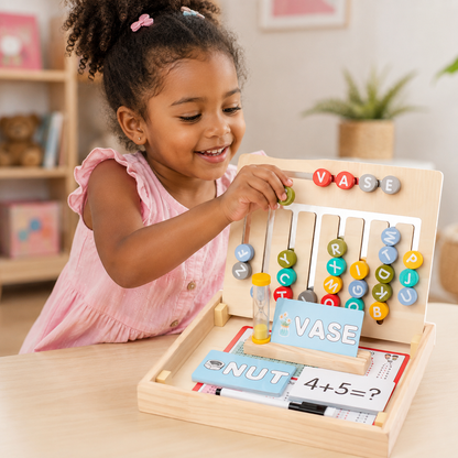 📚 Jeu Montessori d’Apprentissage des Mots et des Lettres en Bois