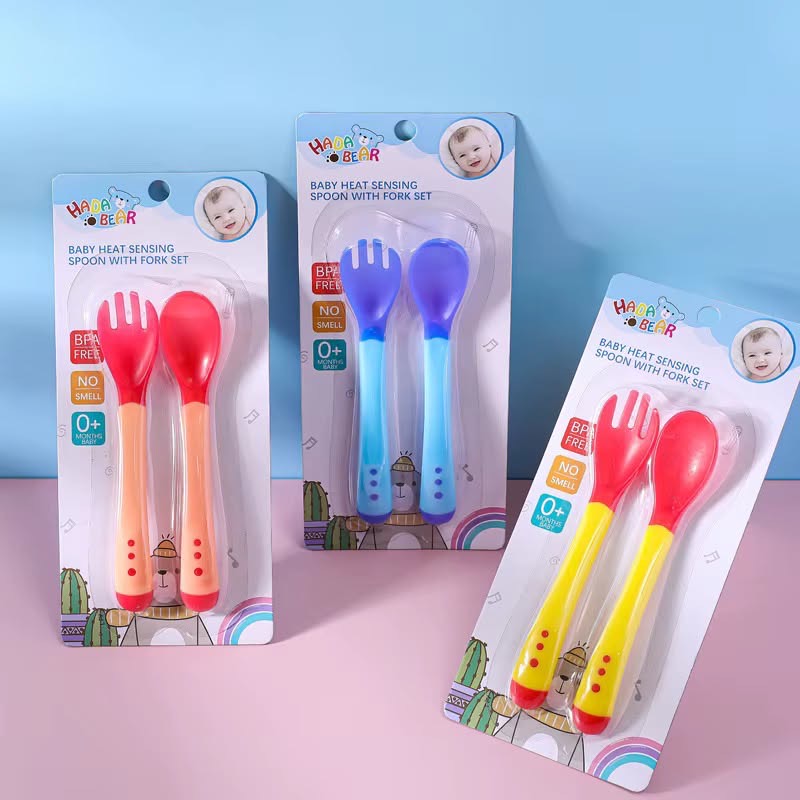 Set Cuillère et Fourchette Thermosensible pour Bébé