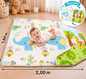 Tapis de jeux Mousse réversible , épais ,pliable 180x200 cm epaisseur 1 M