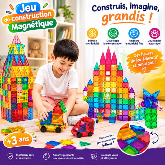 Jeu de Construction Magnétique – Créativité Sans Limite !