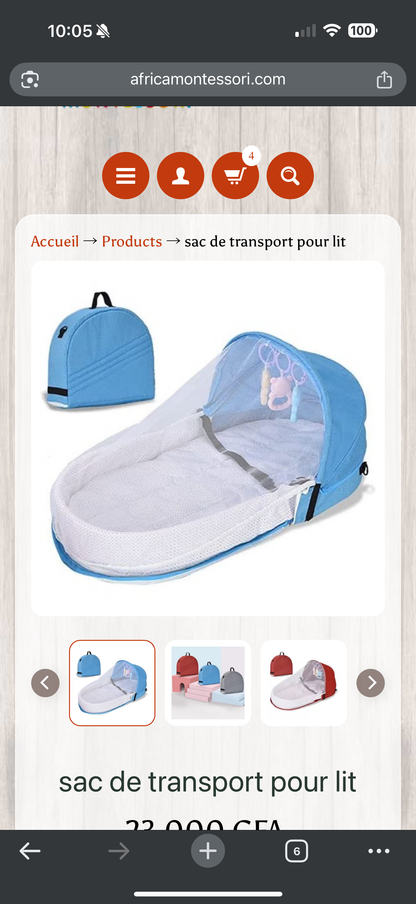 sac de transport pour lit