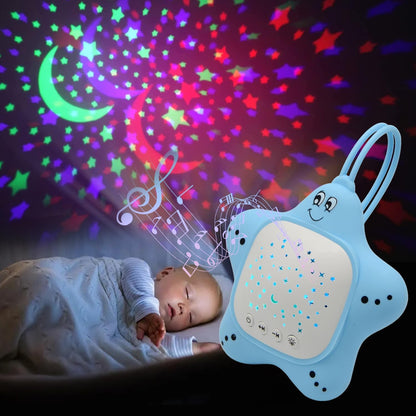 Veilleuse Musicale Enfant Étoile LED – Bleu & Rose