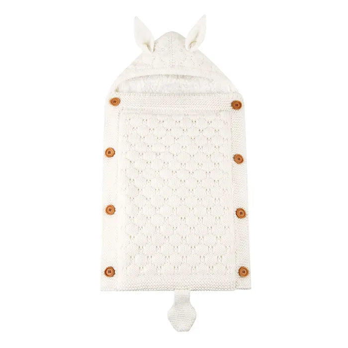 Gigoteuse Bébé Tricotée avec Capuche – Motif Animal – Douce & Chaleureuse