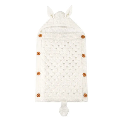 Gigoteuse Bébé Tricotée avec Capuche – Motif Animal – Douce & Chaleureuse