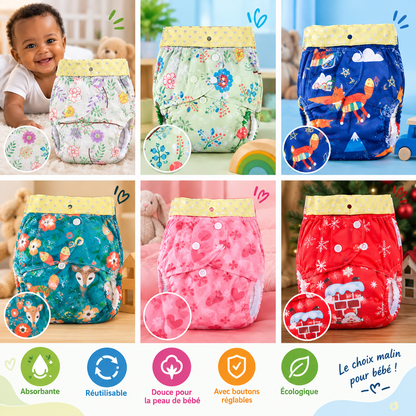 Couche lavable bébé – Réutilisable, confortable et pratique