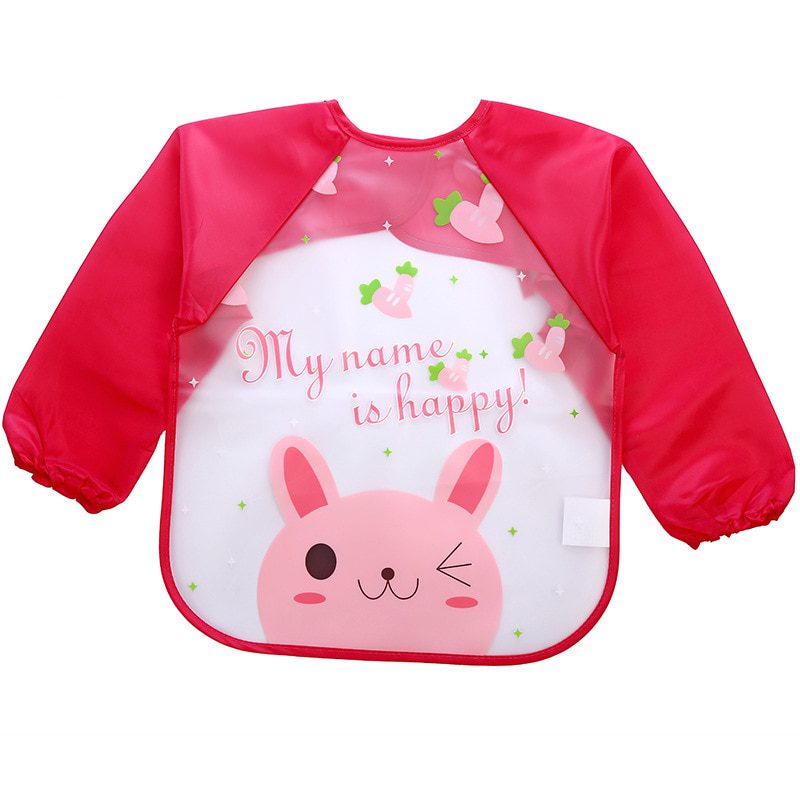 Bavoir Bébé Imperméable à Manches Longues – Protection Complète & Motifs Colorés