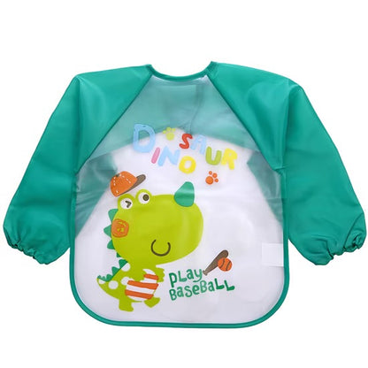 Bavoir Bébé Imperméable à Manches Longues – Protection Complète & Motifs Colorés