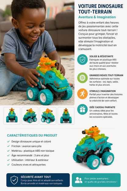 Voiture Dinosaure Tout-Terrain pour Enfant