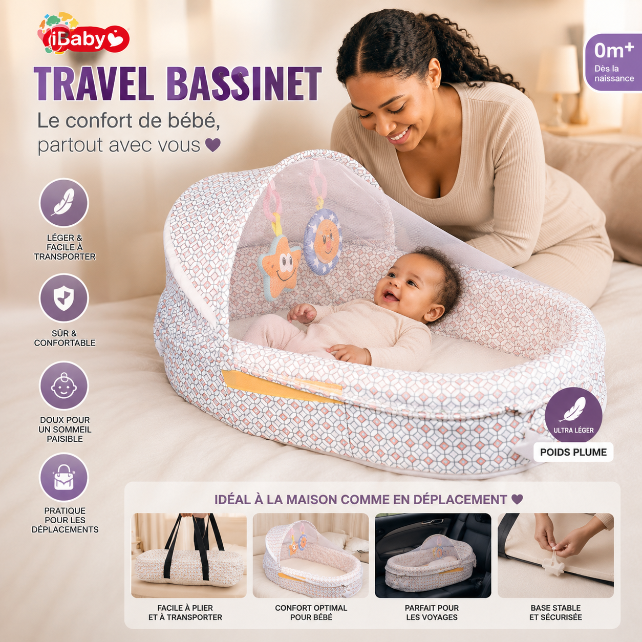 Travel Bassinet – Le Nid Douillet de Bébé, Où Que Vous Alliez )