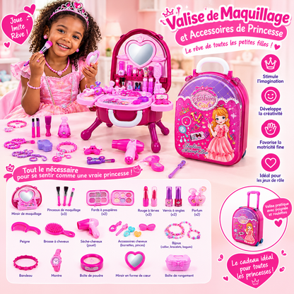 Valise de Maquillage et Accessoires de Princesse