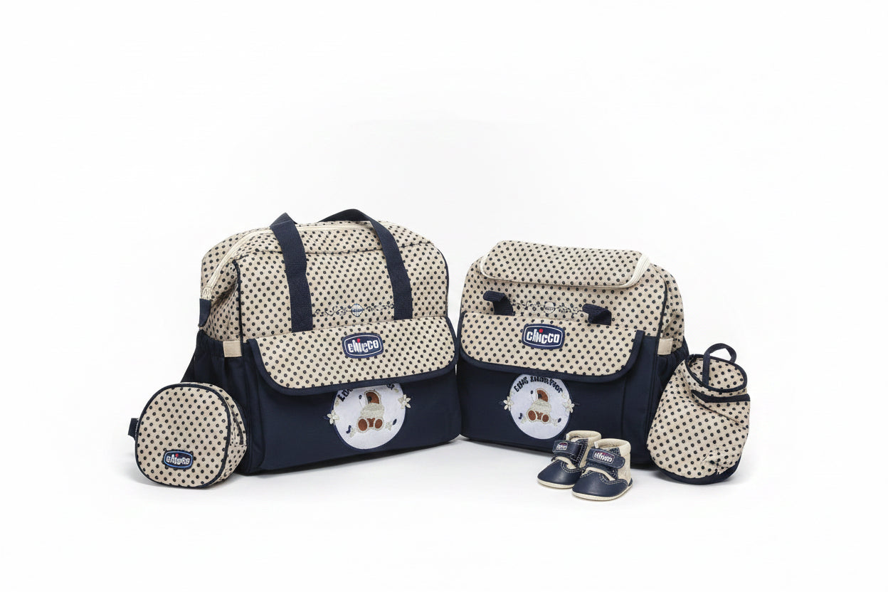 Sac à Langer Chicco 4 Pièces – Élégance & Praticité pour Bébé