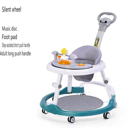 youpla  Trotteur Bébé 2-en-1 avec Poignée – Marche &amp; Pousseur – Jouets Musicaux – Plateau Repas