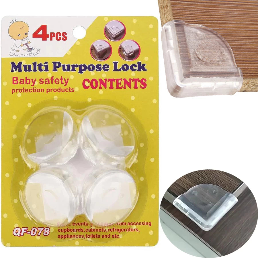 Protection Coins de Table Bébé – Lot de 4 – Transparent