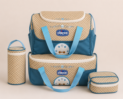 Sac à Langer Chicco 4 Pièces – Élégance & Praticité pour Bébé