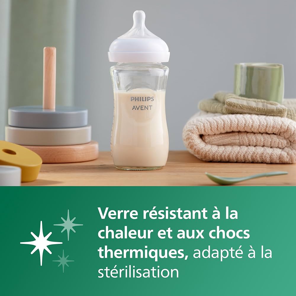 Philips Avent – Coffret Naissance Verre Natural Response – Kit Nouveau-Né – Verre Pur –Sans BPA