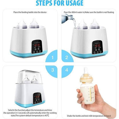 Chauffe-Biberon & Stérilisateur Double Électrique – Bottle Warmer & Sterilizer