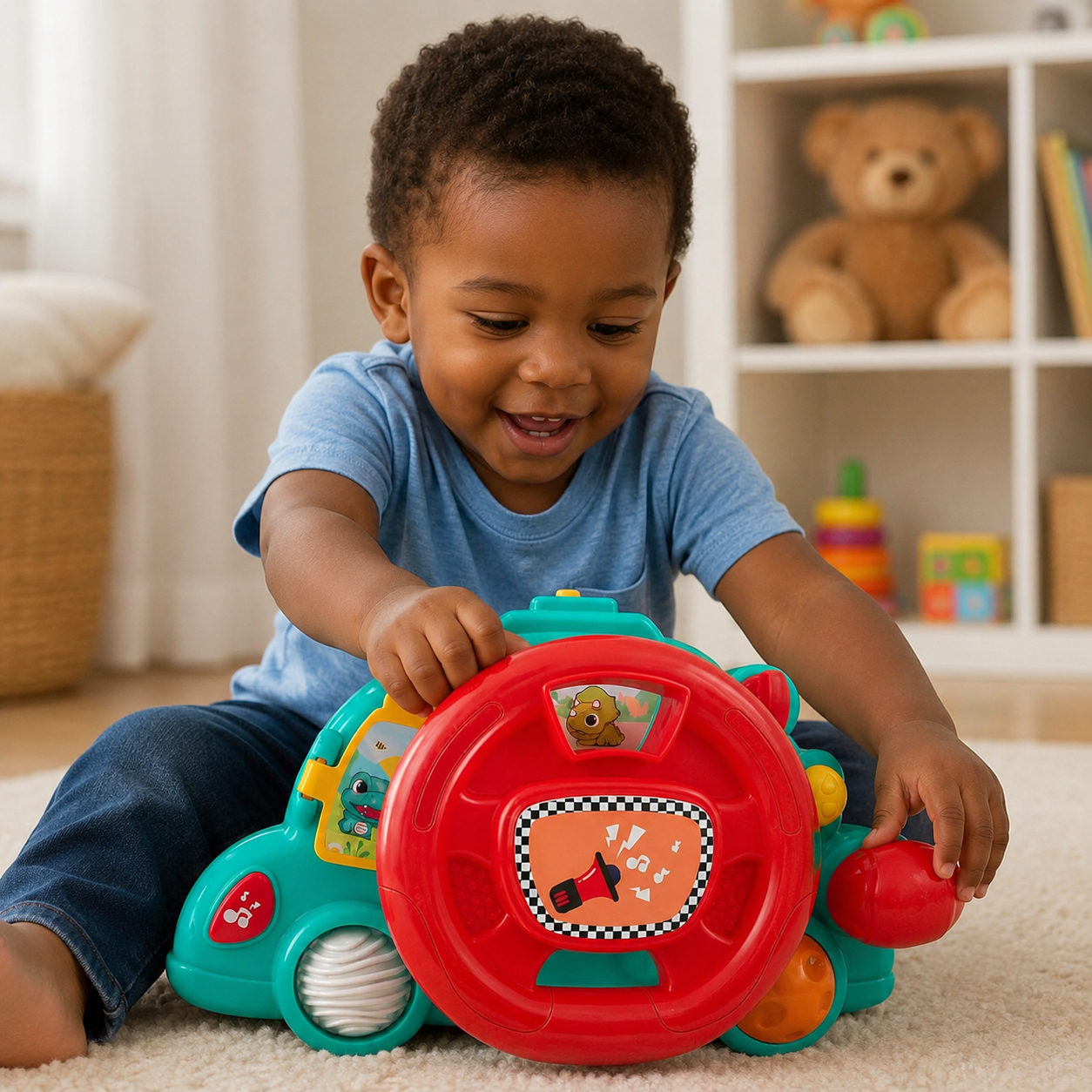 Volant Interactif Éducatif pour Bébé – Jouet Musical d’Éveil