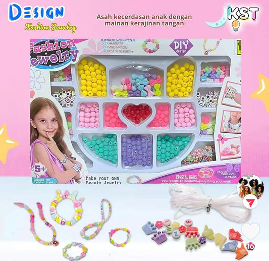 Kit Créatif de Fabrication de Bracelets "Tender String" DIY – 222 Perles Douces et Extensibles