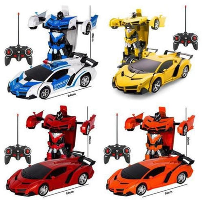 🚗🤖 Voiture Télécommandée Transformable 2-en-1 – Robot & Supercar