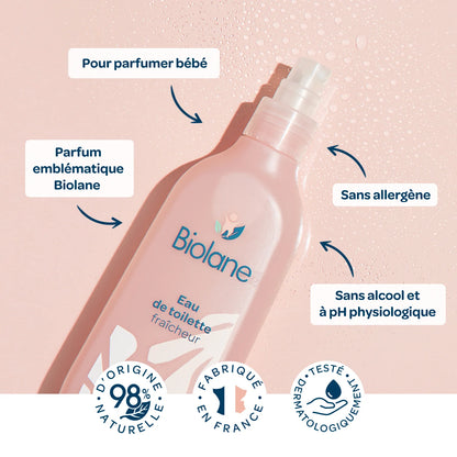 Biolane Eau de Toilette Fraîcheur – Parfum Doux pour Bébé