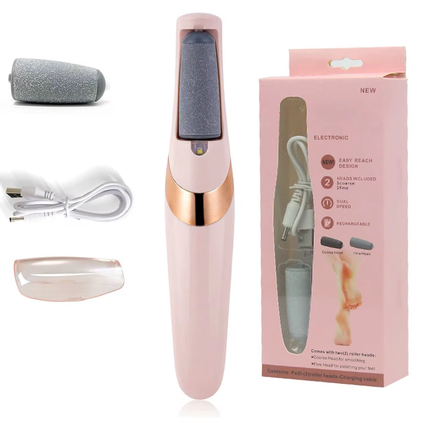 Lime Électrique Rechargeable pour Pieds – Soin Anti-Callosités avec Recharge USB Rapide