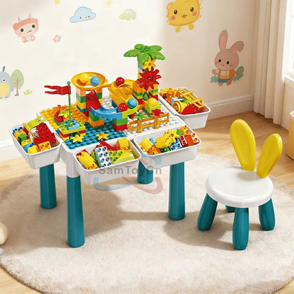 Table de Jeu de Construction Éducative pour Enfant 85pcs
