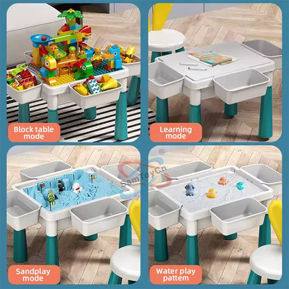 Table de Jeu de Construction Éducative pour Enfant 85pcs