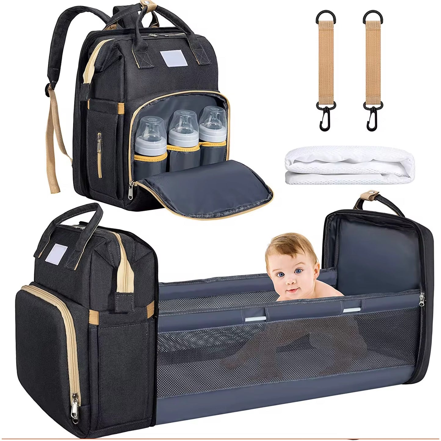 Sac A langer transformable en lit  , sac à dos multifonction pour maman et bébé (Copie)