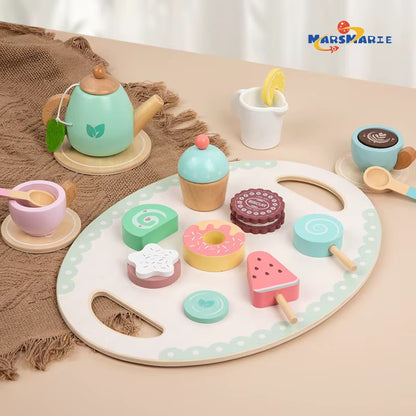 ☕ Service à Thé Montessori en Bois – Jeu d’Imitation Éducatif pour Enfants