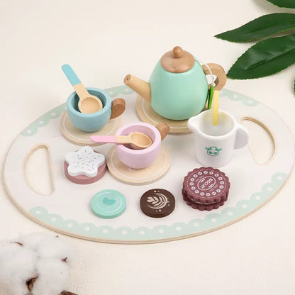 ☕ Service à Thé Montessori en Bois – Jeu d’Imitation Éducatif pour Enfants
