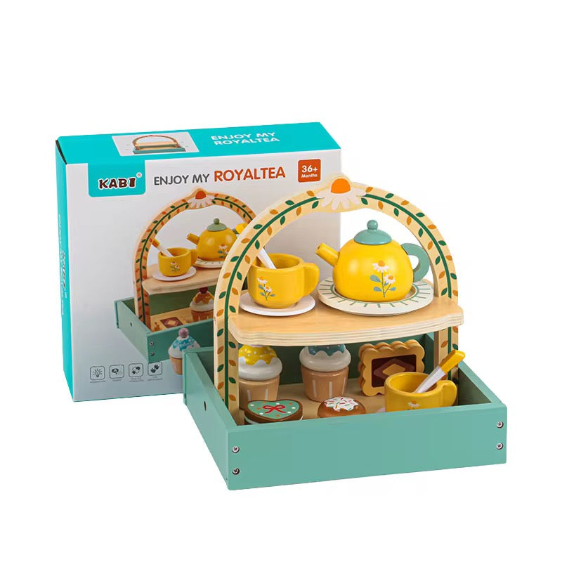 ☕ Set Goûter en Bois Montessori – L’Heure du Thé Comme les Grands !