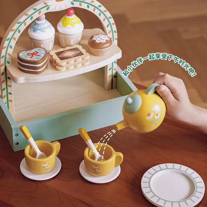 ☕ Set Goûter en Bois Montessori – L’Heure du Thé Comme les Grands !