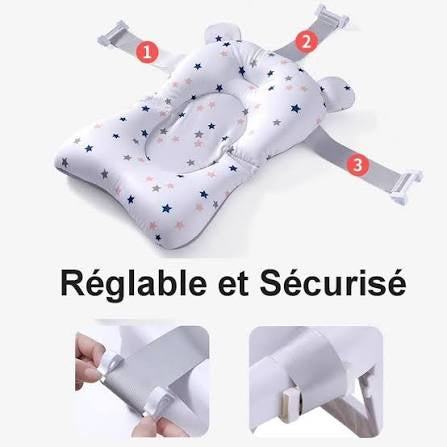 Coussin de bain suspendu pour bébé, antidérapant, doux, léger, réglable, à séchage rapide, pour nouveau-né