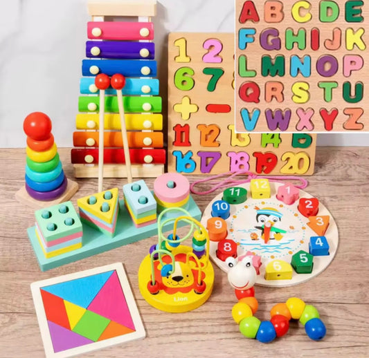 Kit Montessori ,9 jouet éducatifs , evolutif 9 MOIS A 4 ANS