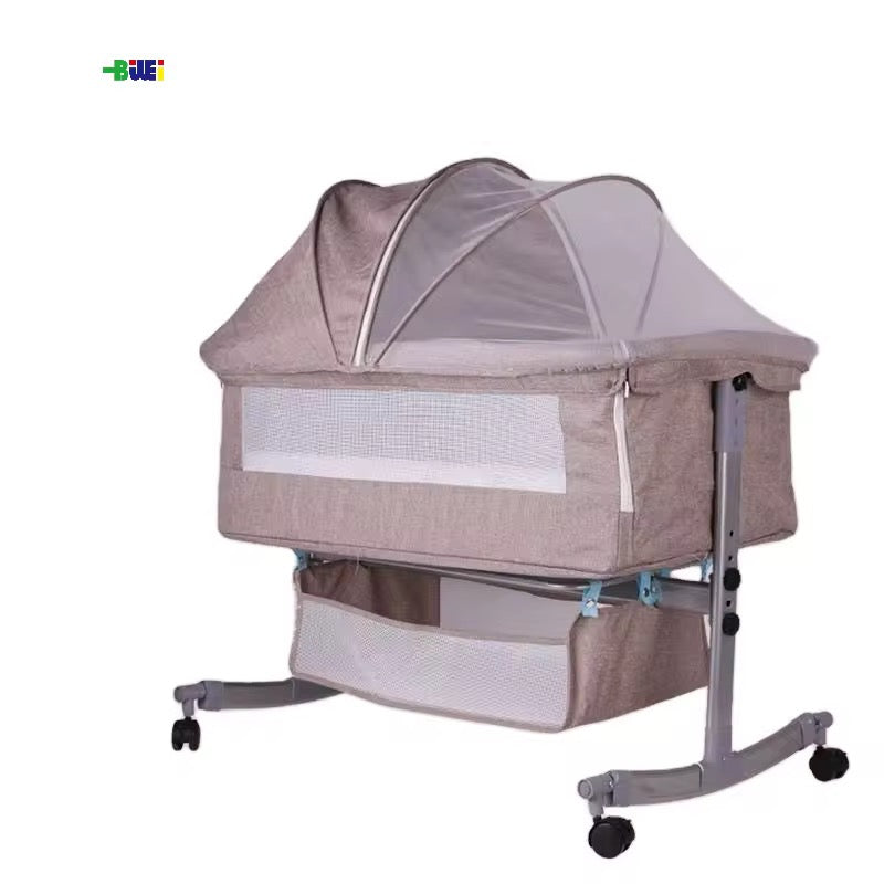 Berceau bébé  cododo avec moustiquaire et rangement – modèle pliable
