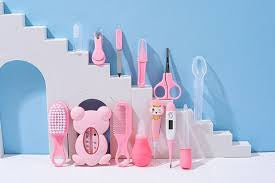 kit  Trousse de Premiers Soins Pour Bébé - 13  Accessoires  ROSE  OU BLEU