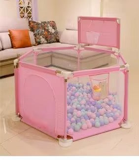 Parc de jeux pliable avec panier 130cmx 110cmx 65 cm , 10 balles offertes