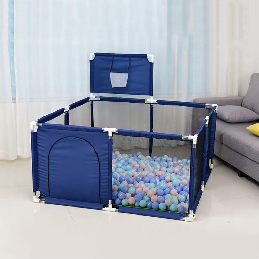 Parc de jeux Xl avec 10 balles offertes , bleu gris ou rose