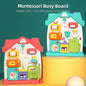 Montessori busy board 1  face avec sons et lumiere, jouet de tableau d'activités 10 en 1 pour tout-petits de 1 à 3 ans,