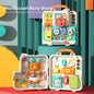 Montessori busy board 3 faces avec sons et lumiere, jouet de tableau d'activités 20 en 1 pour tout-petits de 1 à 3 ans,