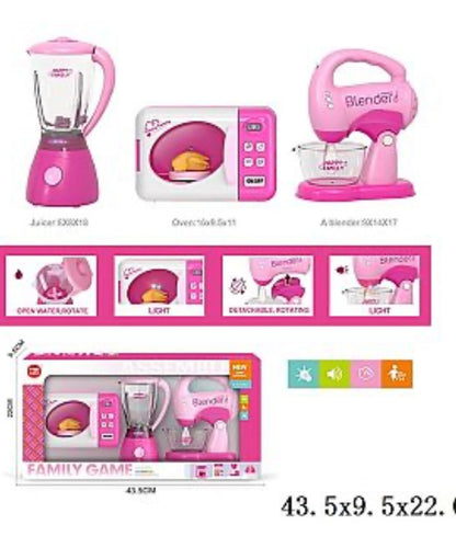 🍓Cuisine Jouet Électroménager Enfant – Set Blender, Micro-ondes ,Mixeur