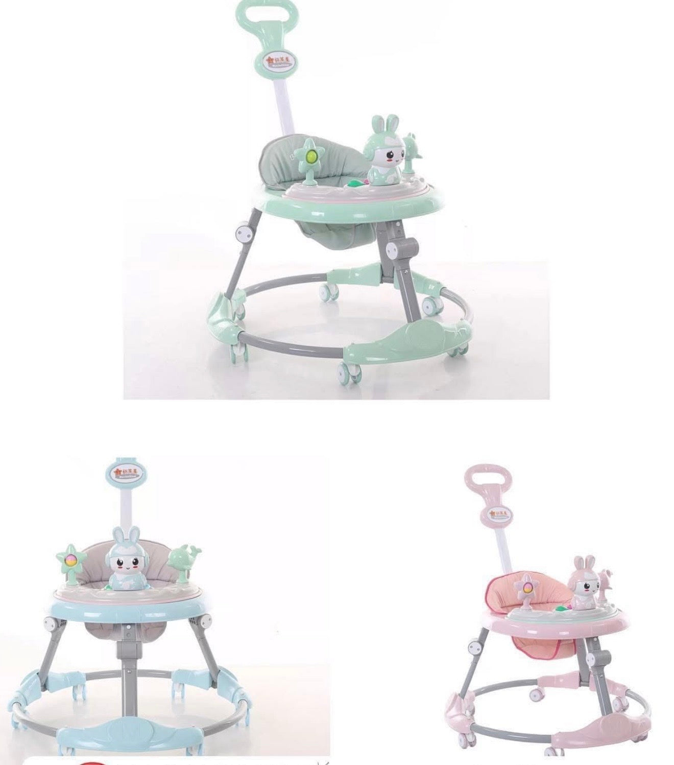 youpla  Trotteur Bébé 2-en-1 avec Poignée – Marche &amp; Pousseur – Jouets Musicaux – Plateau Repas (Copie)