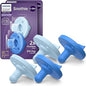 sucette Philips Avent Soothie 3-18 mois Orthodontic Baby Pacifiers, 100 % Silicone Pacifiers, One Piece, BPA-Free,