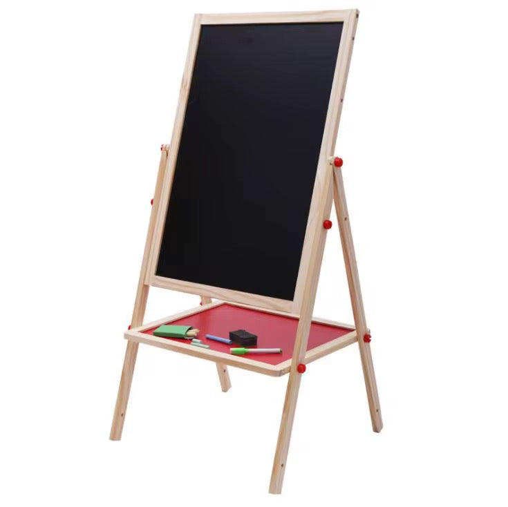 Tableau Double Face pour Enfants – Ardoise &amp; Tableau Blanc avec Accessoires