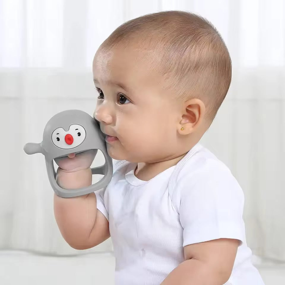 Jouet de dentition pingouin en silicone ( 4 coduleurs dispo)