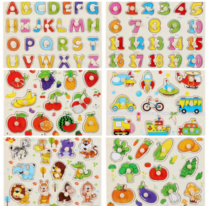 Puzzle Montessori en Bois  thèmes au choix – Apprendre en Jouant 🌈